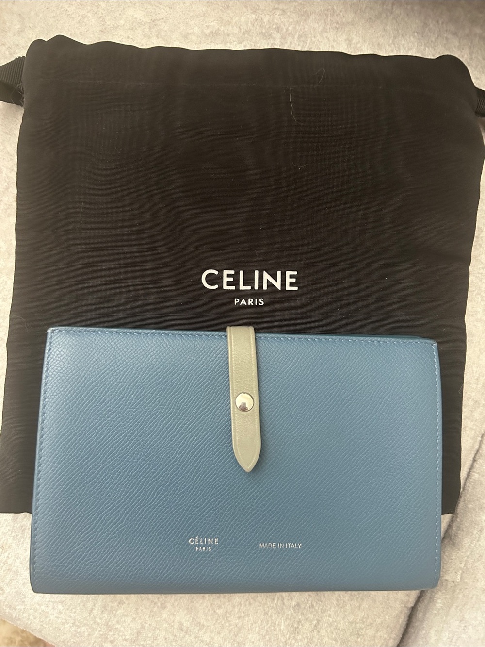Celine Grained Calfskin Multifunction Strap Wallet from Phoebe Philo Era EUC